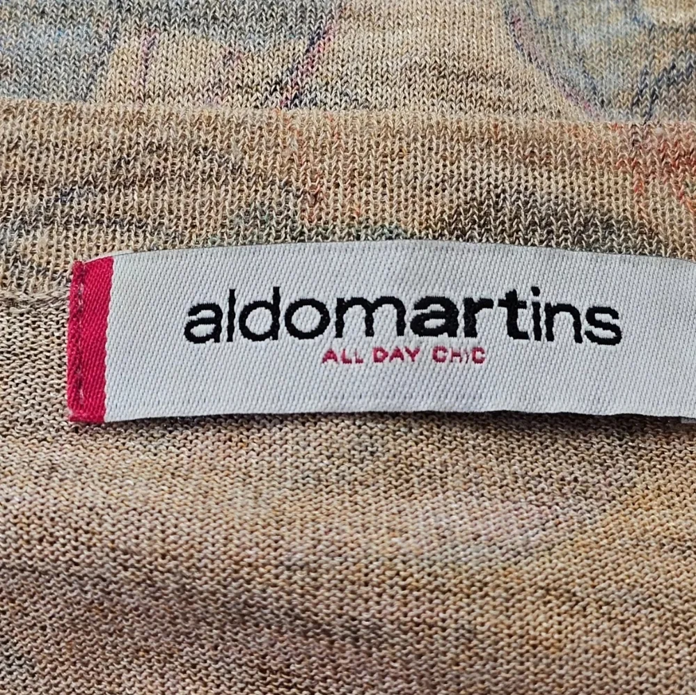 Aldo‎ Martins Fine Silk Multicolor Lightweight Cardigan Sweater Women's 8 EUC - Picture 6 of 8